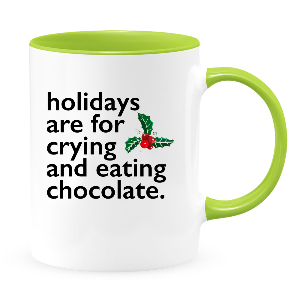 Ceramic White Coffee Mug Crying and Chocolate Mug Best Christmas Mug - Mug Project