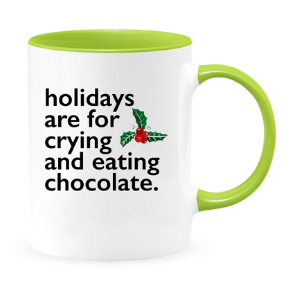 Ceramic White Coffee Mug Crying and Chocolate Mug Best Christmas Mug - Mug Project