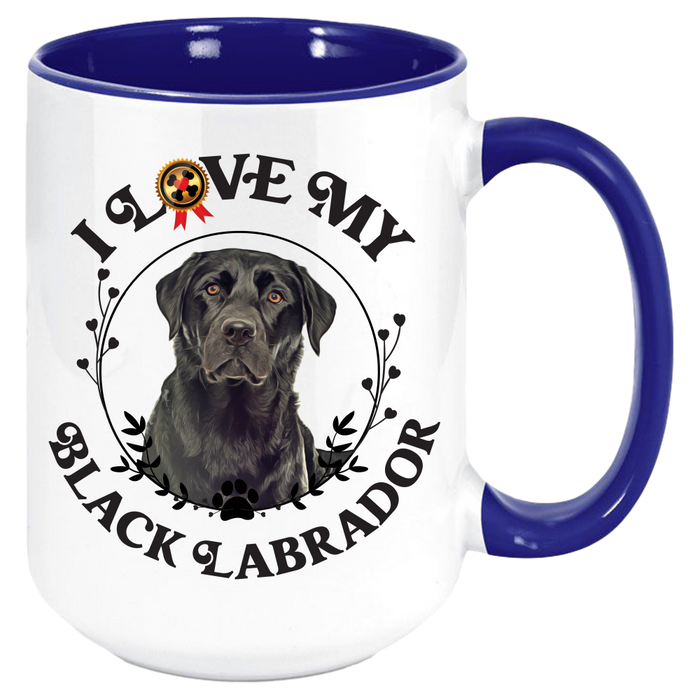 Coffee Mug, Printed Mug, Coffee Cup, Tea Mug, Graphic Mug, I Love My Black Labrador - Mug Project