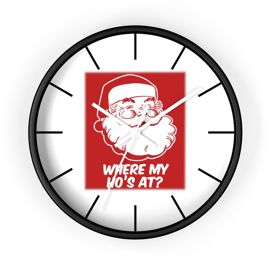 Wall clock, Santa Wall Clock, Home Decoe Clock, Where's My Ho's At? - Mug Project