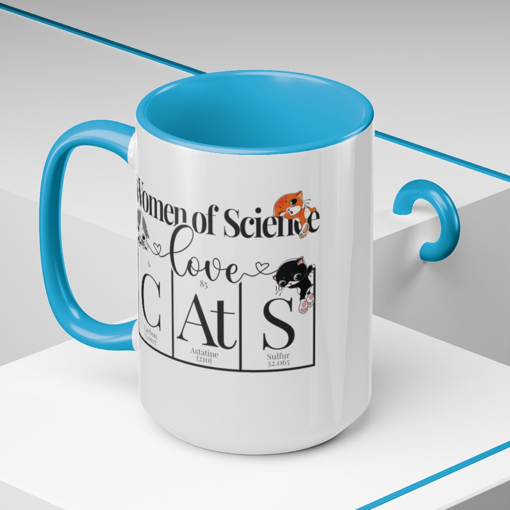 Two-Tone Coffee Mugs, 15oz Ceramic Mug, Women of Science - Mug Project