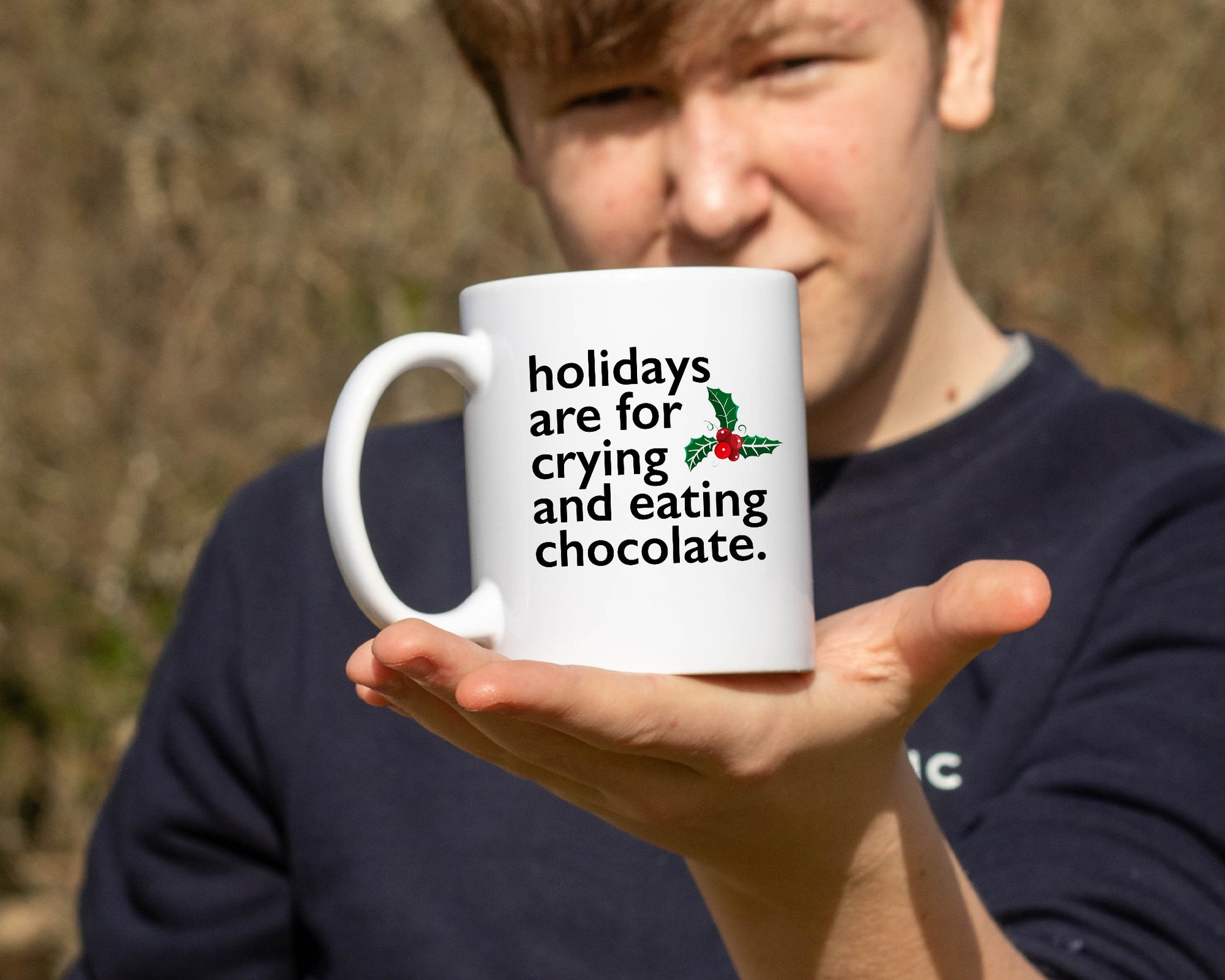 Ceramic White Coffee Mug Crying and Chocolate Mug Best Christmas Mug - Mug Project