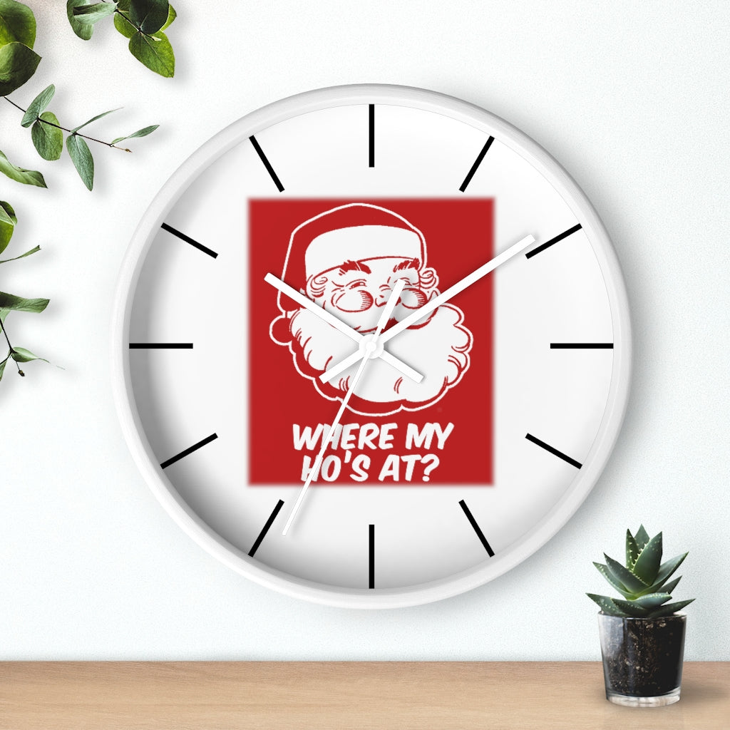 Wall clock, Santa Wall Clock, Home Decoe Clock, Where's My Ho's At? - Mug Project