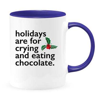 Ceramic White Coffee Mug Crying and Chocolate Mug Best Christmas Mug - Mug Project