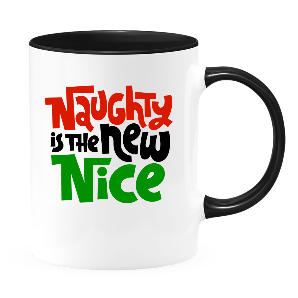 Naughty Is The New Nice White Coffee Mug With Colored Inside & Handle - Mug Project