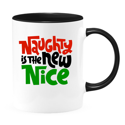 Naughty Is The New Nice White Coffee Mug With Colored Inside & Handle - Mug Project