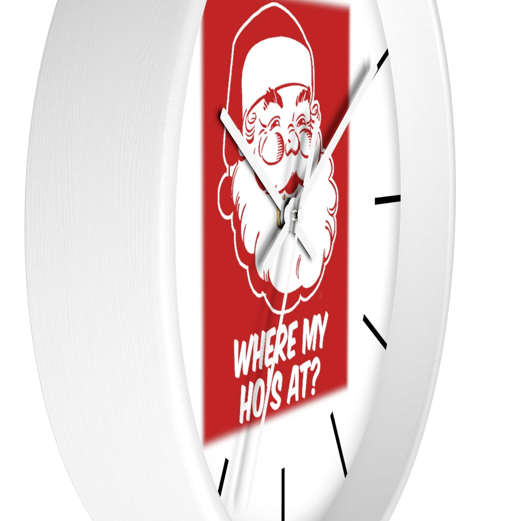 Wall clock, Santa Wall Clock, Home Decoe Clock, Where's My Ho's At? - Mug Project