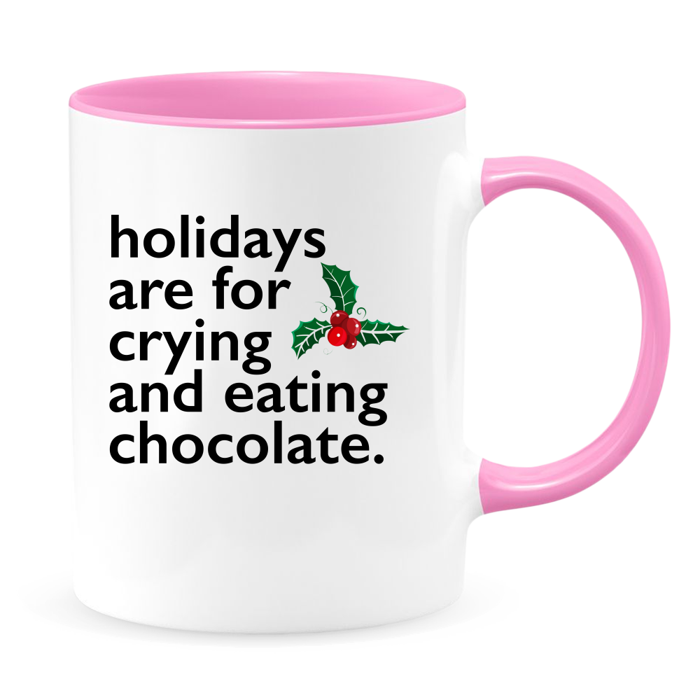 Ceramic White Coffee Mug Crying and Chocolate Mug Best Christmas Mug - Mug Project