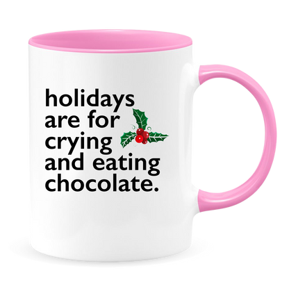 Ceramic White Coffee Mug Crying and Chocolate Mug Best Christmas Mug - Mug Project