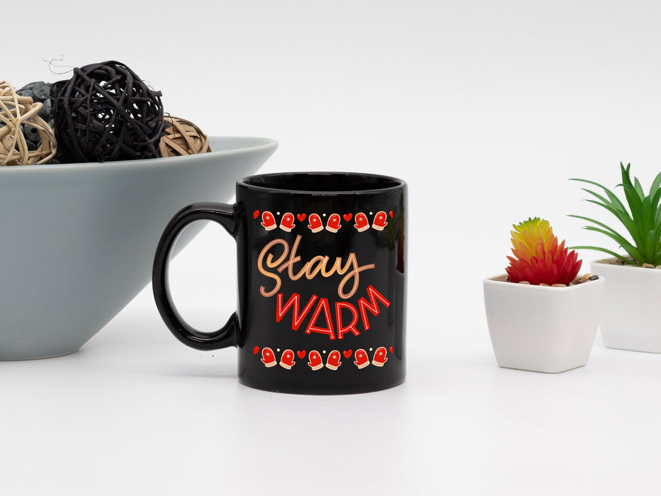 Ceramic Black Coffee Mug Stay Warm Holiday Mug Best Christmas Mug - Mug Project