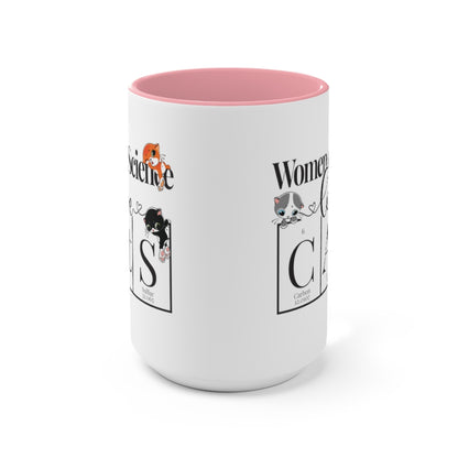 Two-Tone Coffee Mugs, 15oz Ceramic Mug, Women of Science - Mug Project