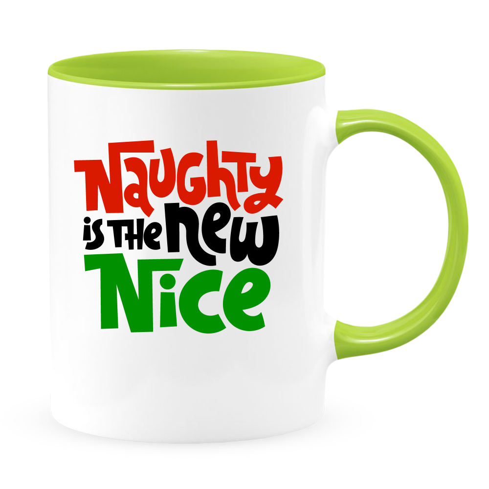 Naughty Is The New Nice White Coffee Mug With Colored Inside & Handle - Mug Project