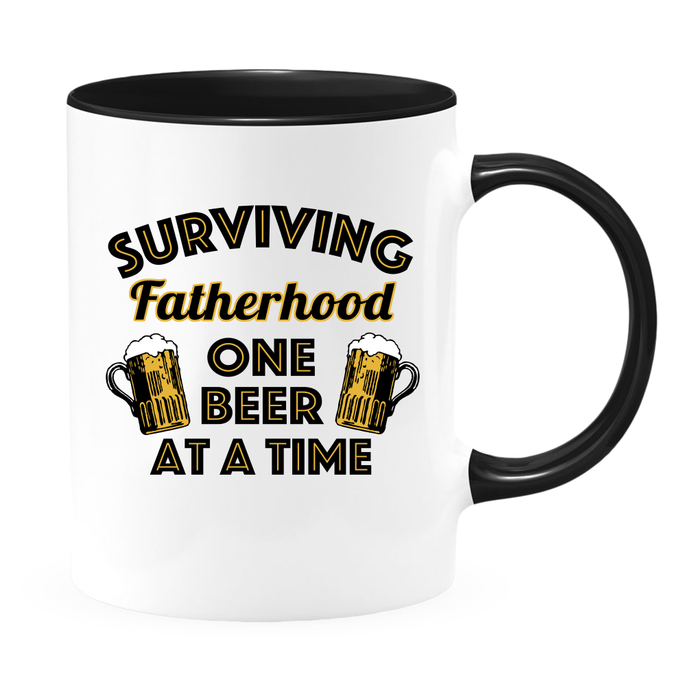 Surviving Fatherhood | Colored Inside and Handle Mug - Mug Project