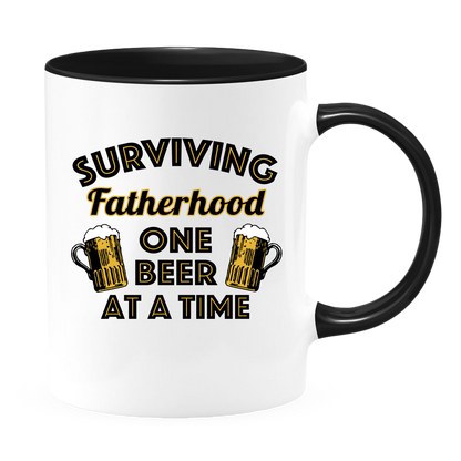 Surviving Fatherhood | Colored Inside and Handle Mug - Mug Project
