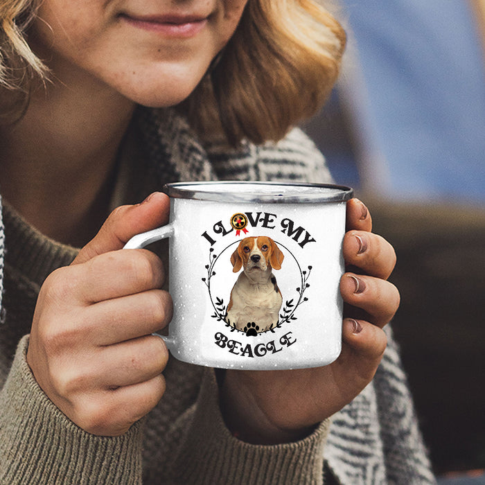 I Love My Beagle Stainless Steel Camping Mug - Mug Project | Funny Coffee Mugs, Unique Wine Tumblers & Gifts