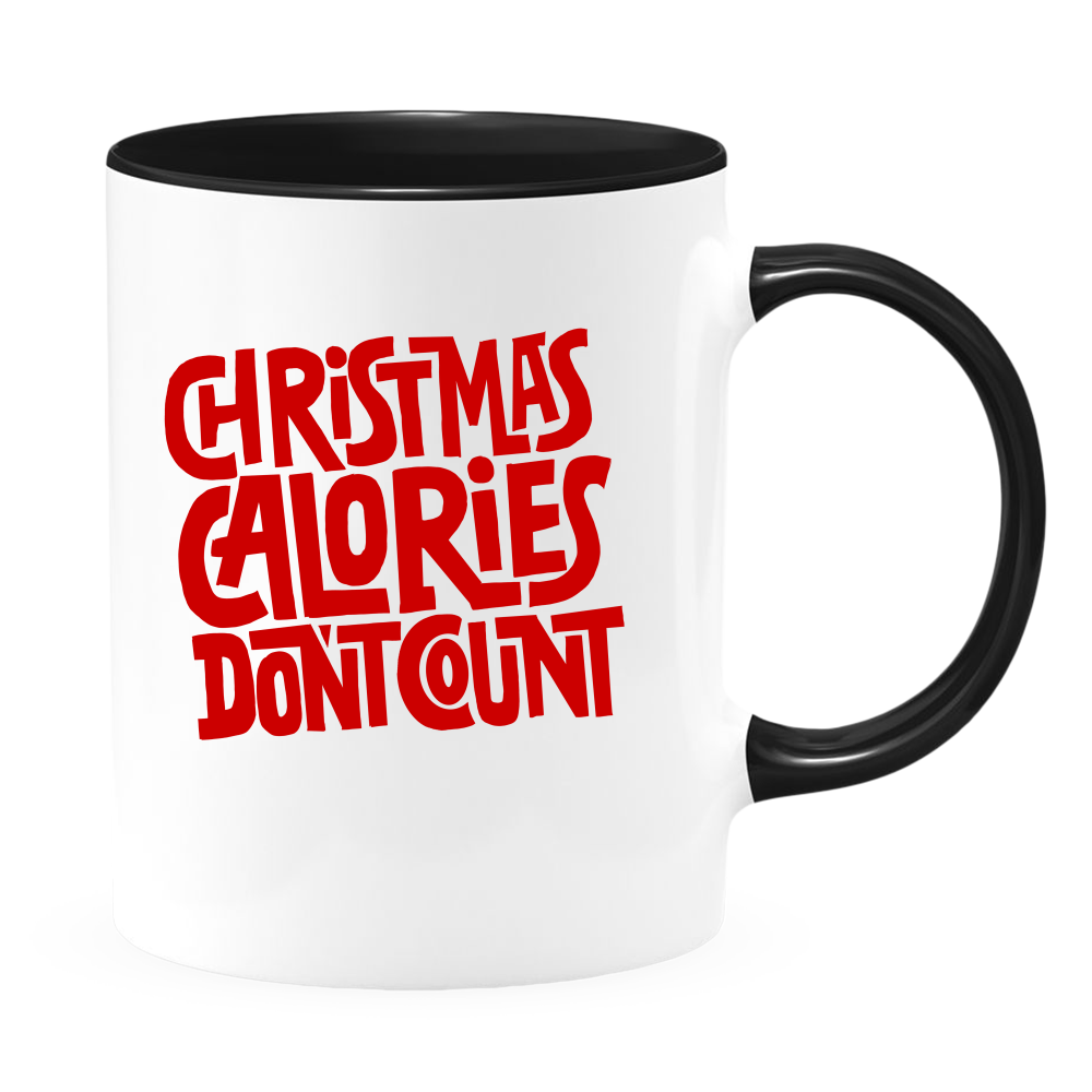 Ceramic White Coffee Mug Calorie Count Holiday Mug Best Christmas Mug - Mug Project