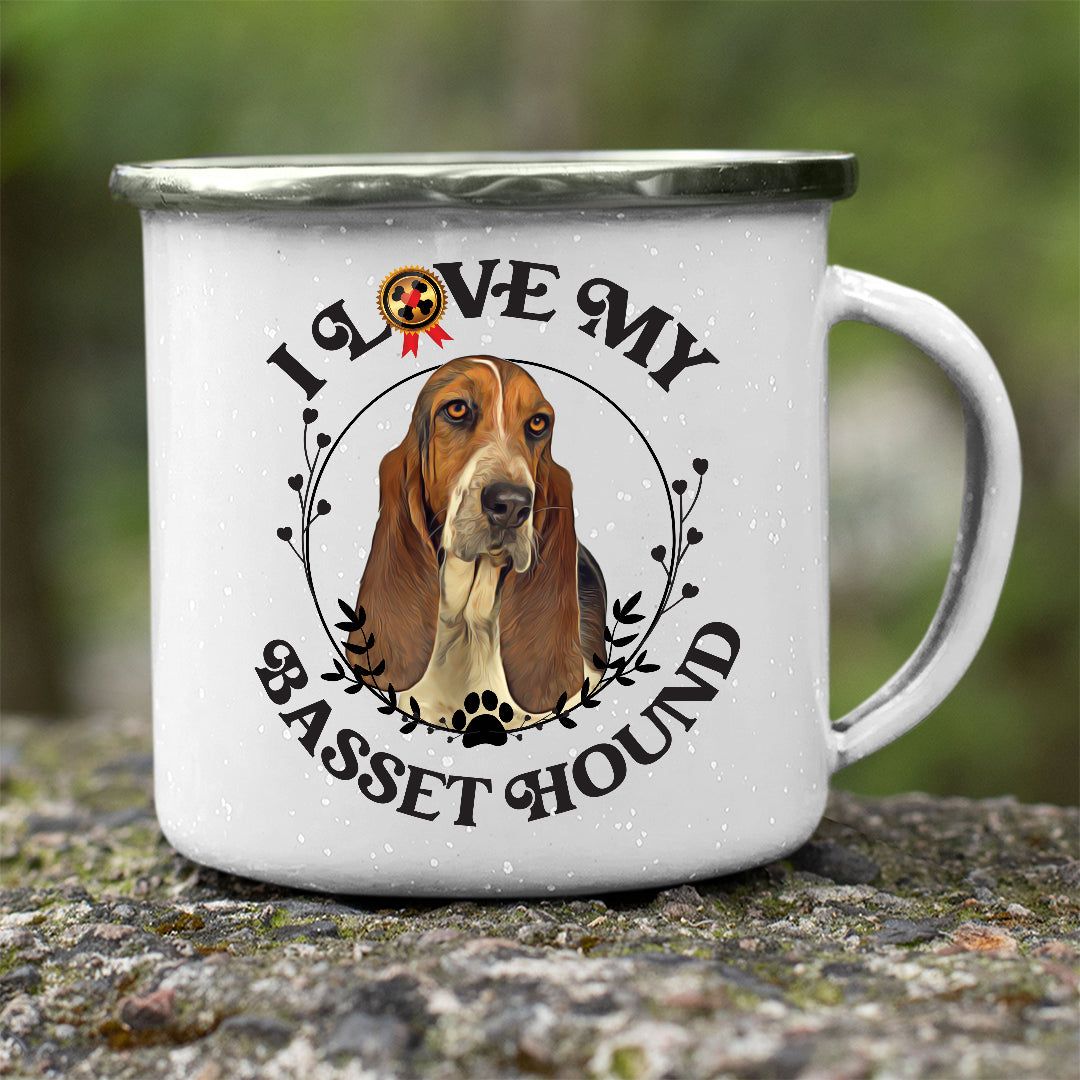 I Love My Basset Hound  Stainless Steel Camping Mug - Mug Project | Funny Coffee Mugs, Unique Wine Tumblers & Gifts