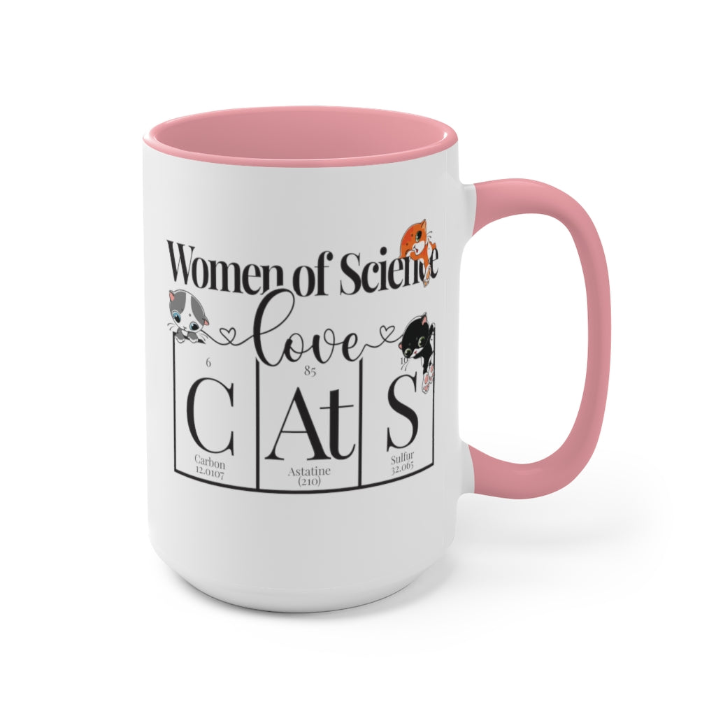 Two-Tone Coffee Mugs, 15oz Ceramic Mug, Women of Science - Mug Project