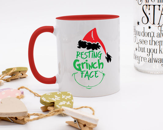 Ceramic White Coffee Mug Grinch Face Holiday Mug Best Christmas Mug - Mug Project