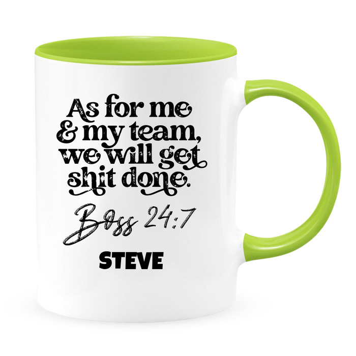 Me And My Team White Coffee Mug With Colored Inside & Handle - Mug Project