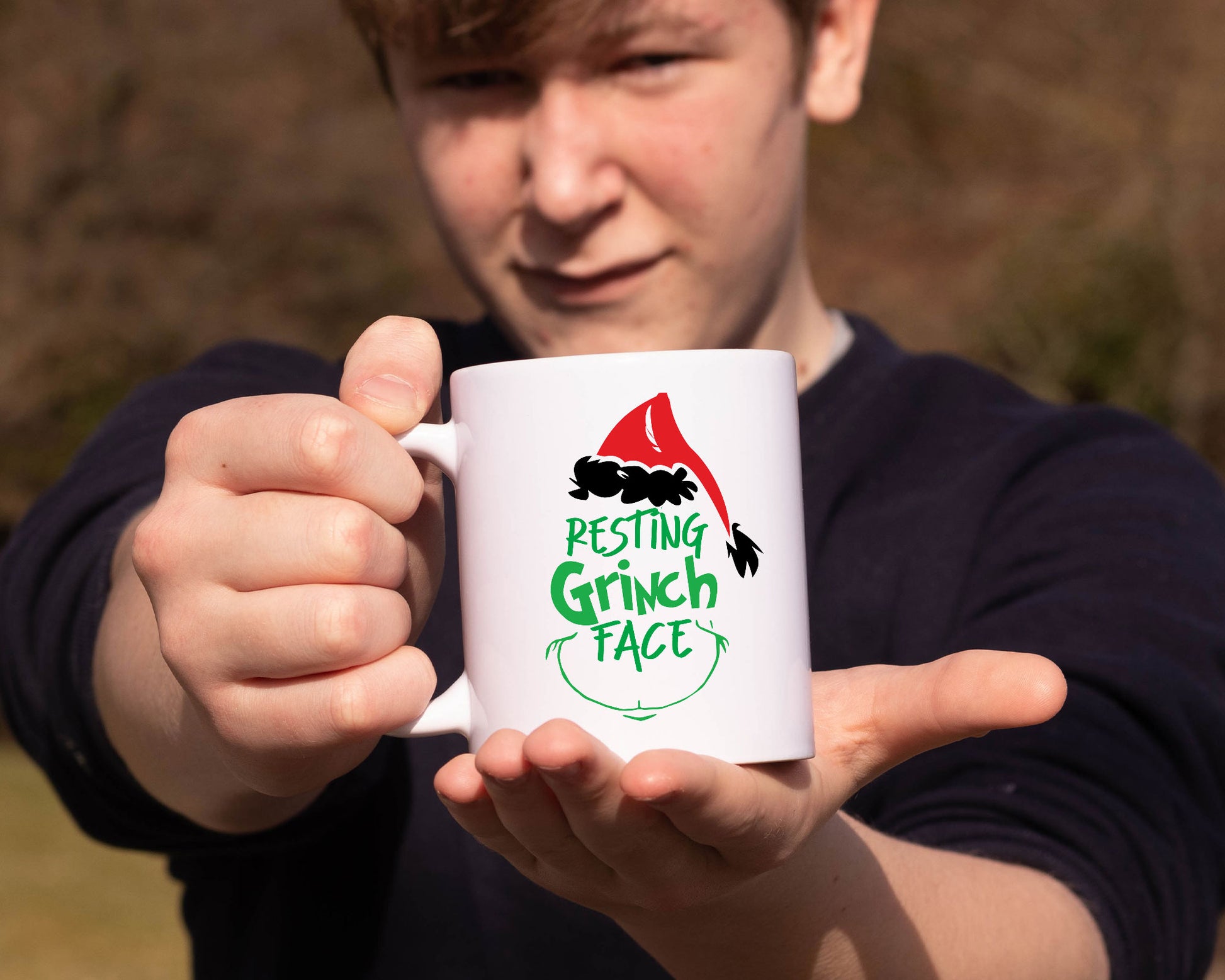 Ceramic White Coffee Mug Grinch Face Holiday Mug Best Christmas Mug - Mug Project