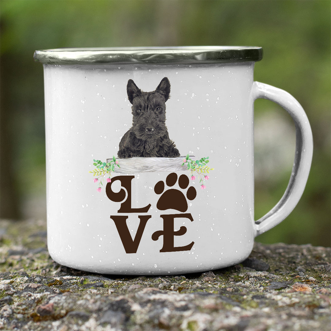 LOVE Scottish Terrier  Stainless Steel Camping Mug - Mug Project | Funny Coffee Mugs, Unique Wine Tumblers & Gifts