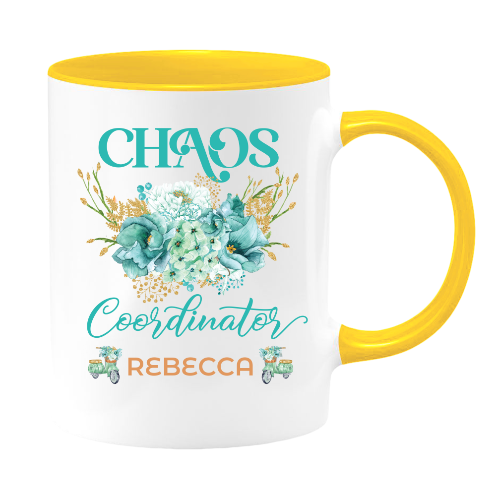 Tea Mug, Graphic Mug, Coffee Mug, Printed Mug, Coffee Cup, Feminine Chaos - Mug Project