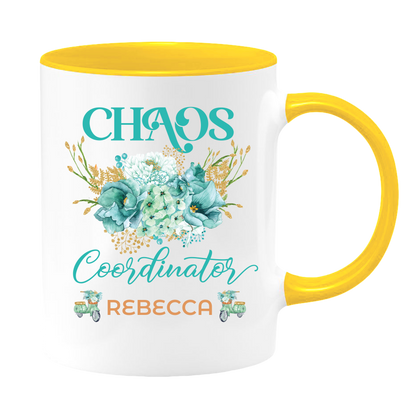 Tea Mug, Graphic Mug, Coffee Mug, Printed Mug, Coffee Cup, Feminine Chaos - Mug Project