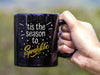 Ceramic Black Coffee Mug Season to Sparkle Holiday Mug Christmas Mug - Mug Project
