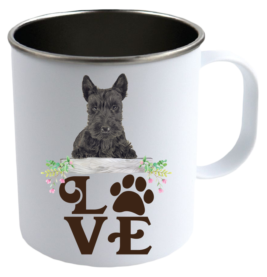 LOVE Scottish Terrier  Stainless Steel Camping Mug - Mug Project | Funny Coffee Mugs, Unique Wine Tumblers & Gifts