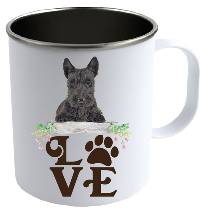 LOVE Scottish Terrier  Stainless Steel Camping Mug - Mug Project | Funny Coffee Mugs, Unique Wine Tumblers & Gifts