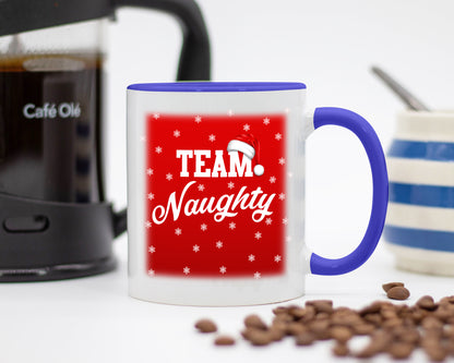 Ceramic White Coffee Mug Team Naughty Holiday Mug Best Christmas Mug - Mug Project