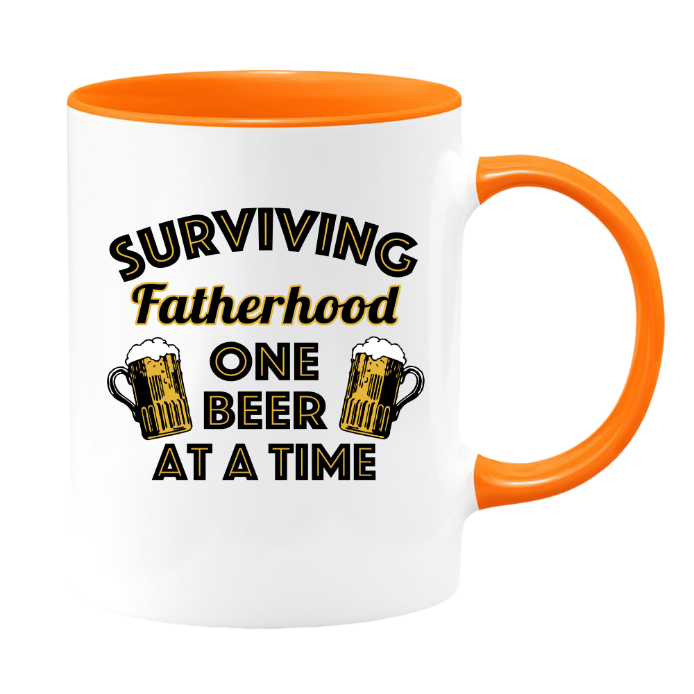 Surviving Fatherhood | Colored Inside and Handle Mug - Mug Project