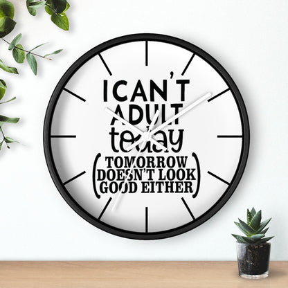 Wall clock, Silent Clock, Home Decor Clock, I Can't Adult Today - Mug Project