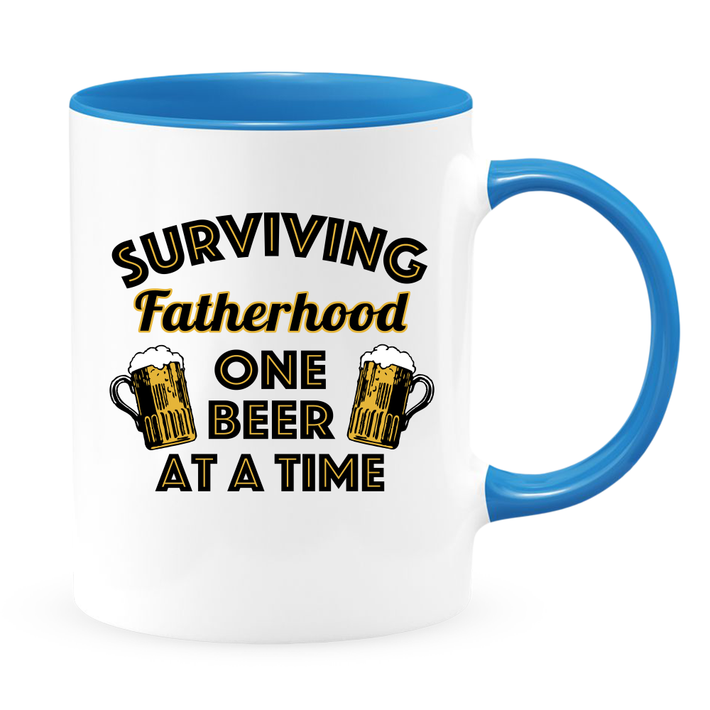 Surviving Fatherhood | Colored Inside and Handle Mug - Mug Project