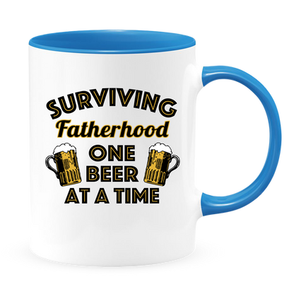 Surviving Fatherhood | Colored Inside and Handle Mug - Mug Project