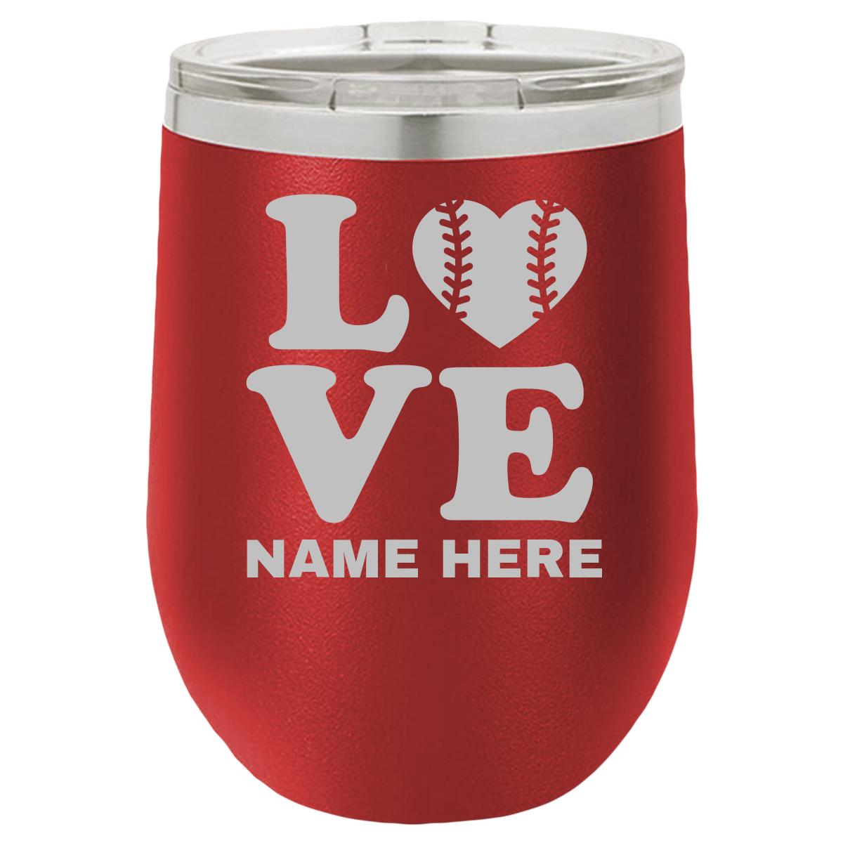 Love Baseball - Wine Laser Etched Tumbler - Mug Project