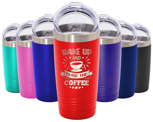 Insulated Tumbler, Insulated Tumbler with Lid, Stainless Steel Tumbler, Thermal Tumbler, Stainless Steel Cups, Drink The Coffee - Mug Project