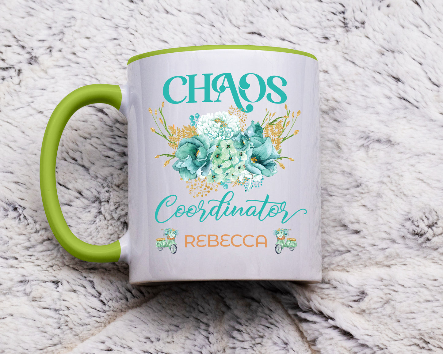 Tea Mug, Graphic Mug, Coffee Mug, Printed Mug, Coffee Cup, Feminine Chaos - Mug Project