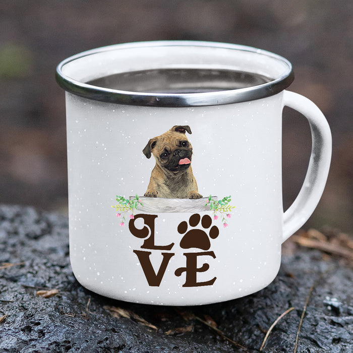 LOVE-Pug Stainless Steel Camping Mug - Mug Project | Funny Coffee Mugs, Unique Wine Tumblers & Gifts