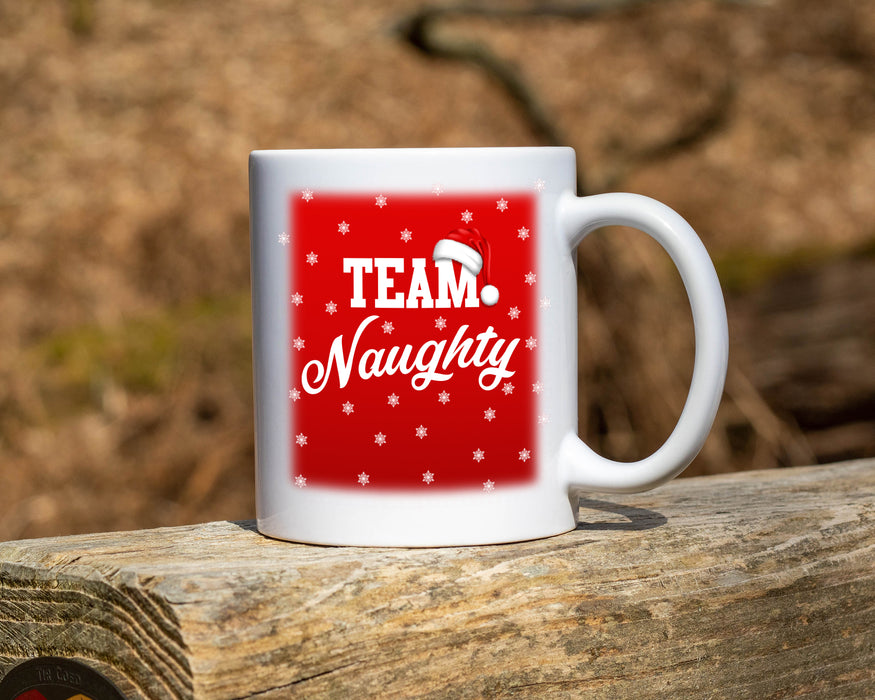 Ceramic White Coffee Mug Team Naughty Holiday Mug Best Christmas Mug - Mug Project