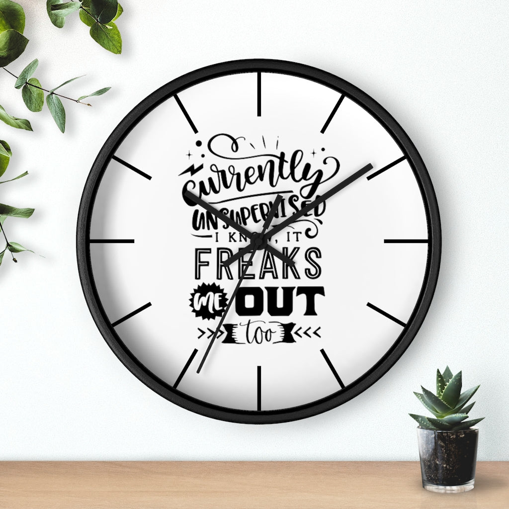Wall clock, Home Decor Clock, Silent Clock, Currently Unsupervised - Mug Project