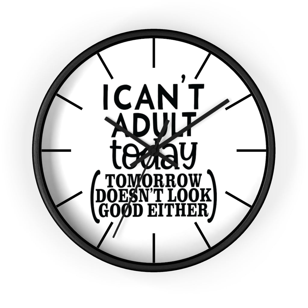 Wall clock, Silent Clock, Home Decor Clock, I Can't Adult Today - Mug Project