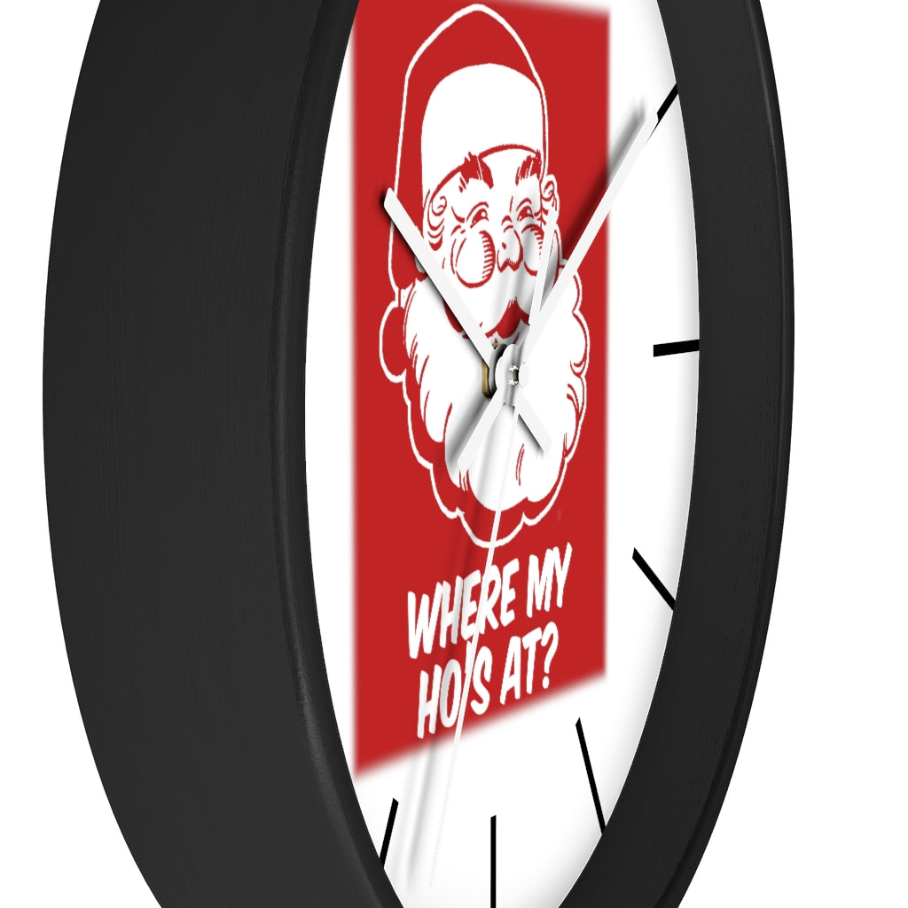 Wall clock, Santa Wall Clock, Home Decoe Clock, Where's My Ho's At? - Mug Project