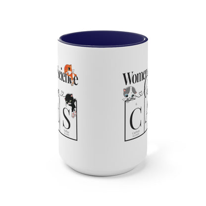 Two-Tone Coffee Mugs, 15oz Ceramic Mug, Women of Science - Mug Project