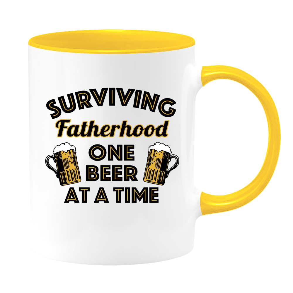 Surviving Fatherhood | Colored Inside and Handle Mug - Mug Project