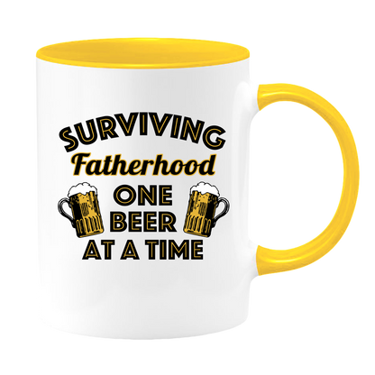 Surviving Fatherhood | Colored Inside and Handle Mug - Mug Project