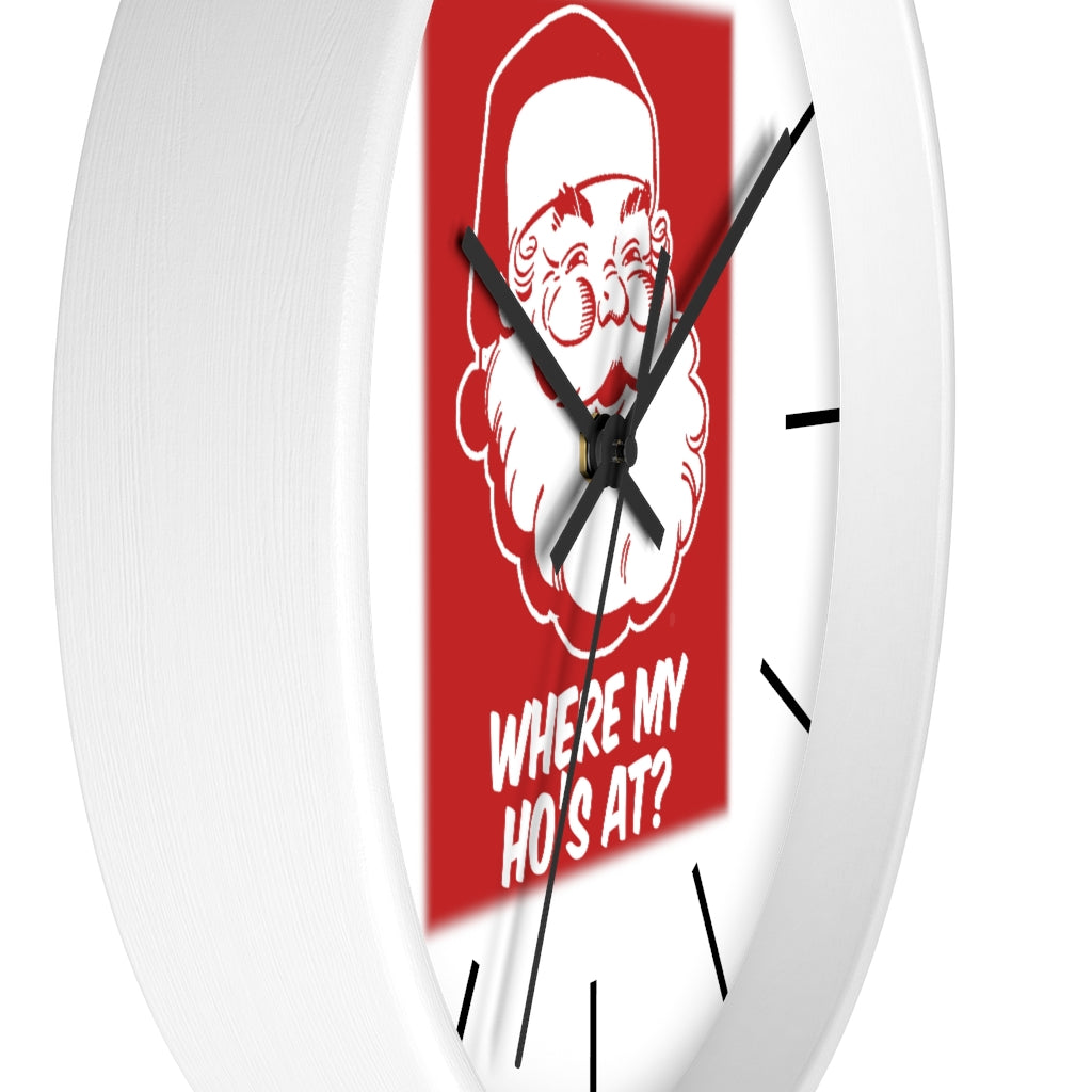 Wall clock, Santa Wall Clock, Home Decoe Clock, Where's My Ho's At? - Mug Project