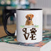 LOVE Yellow Labrador Coffee Mug Colored Inside and Handle - Mug Project | Funny Coffee Mugs, Unique Wine Tumblers & Gifts