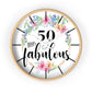 Wall clock, Home Decor Clock, 50th Birthday Gift, 50 and Fabulous - Mug Project